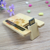 Wooden card usb flash drive.