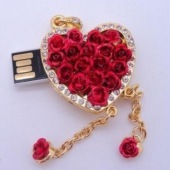 Jewelry heart usb flash drive