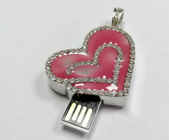 Jewelry heart usb flash drive