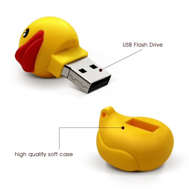 Yellow duck usb flash drive 